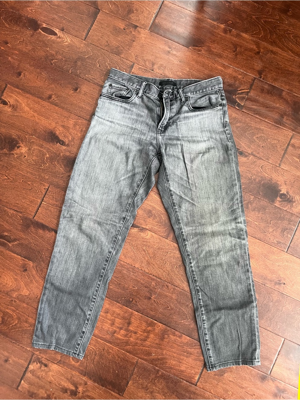 Uniqlo Men's Gray Washed Slim Jeans